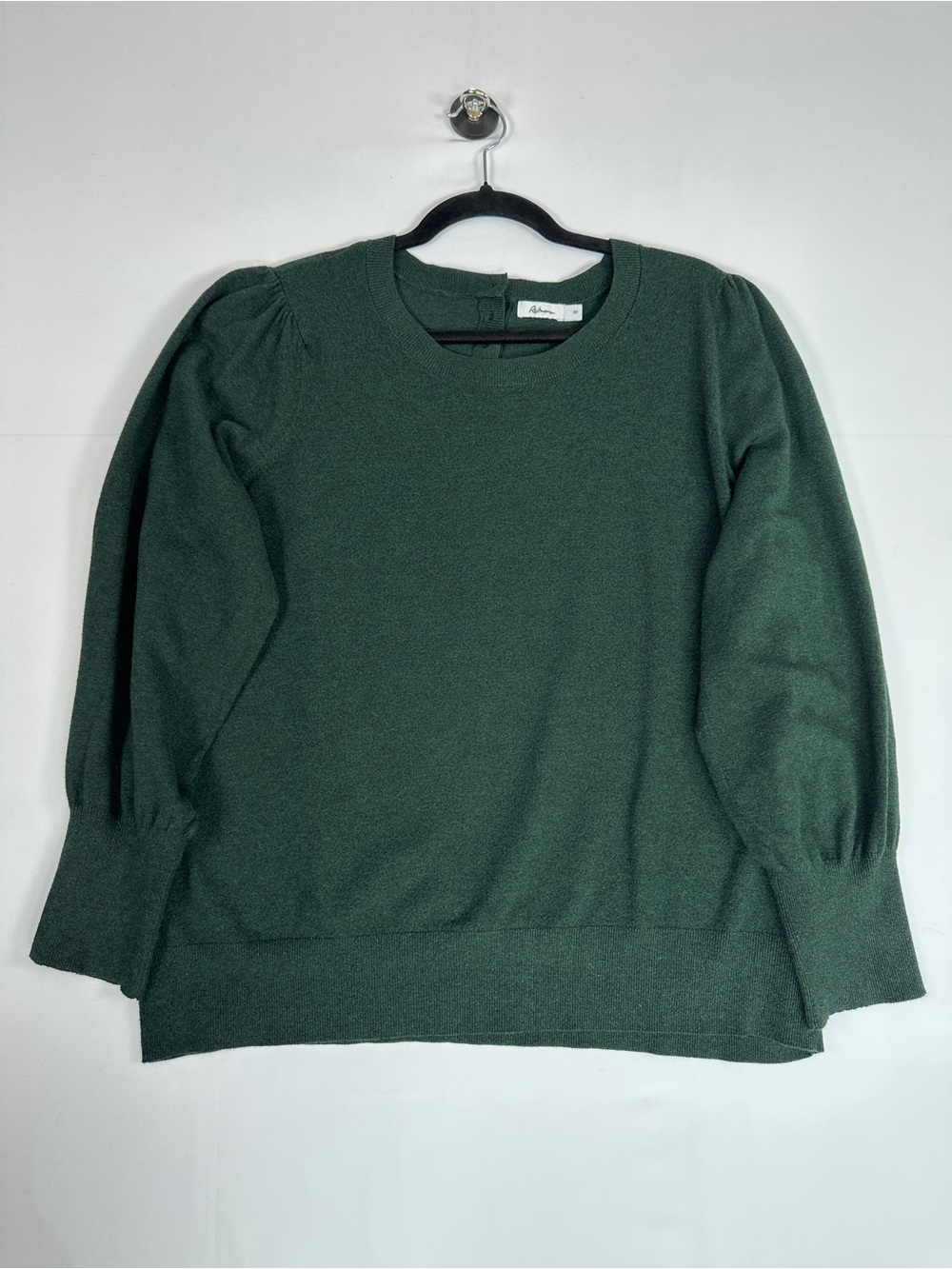 Reitmans Forest Green Puff-Sleeve Sweater Plus Size 2X
